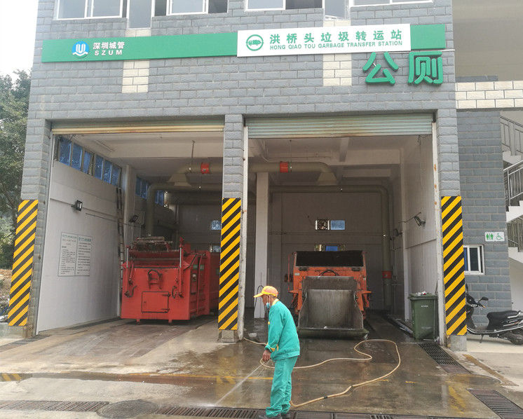 深圳松岗垃圾转运站喷淋+UV光催化除臭设备工程